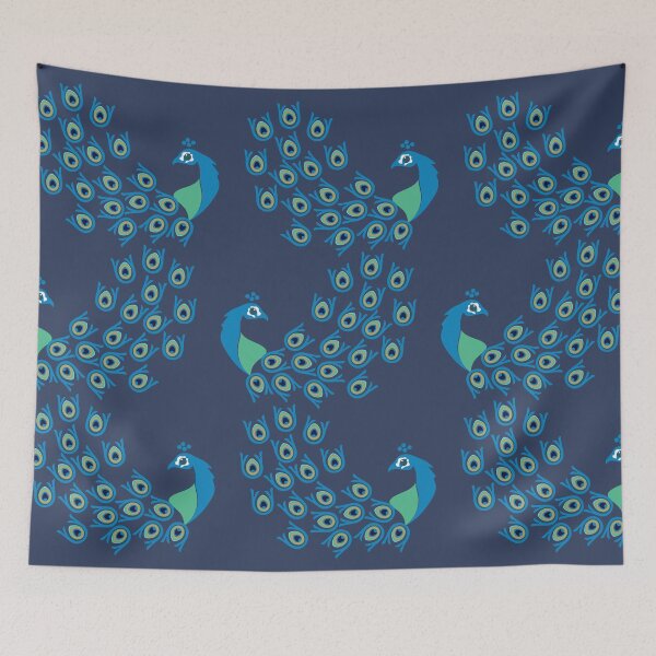 Item preview, Peacocks Exotic Indian Birds Pattern designed and sold by Anna Lemos.