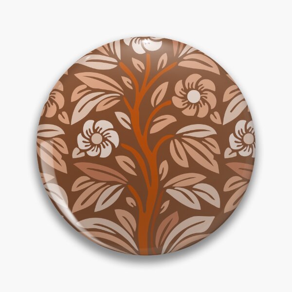 Item preview, Vintage Stencil Rosebush Flowering Tree Brown designed and sold by Anna Lemos.