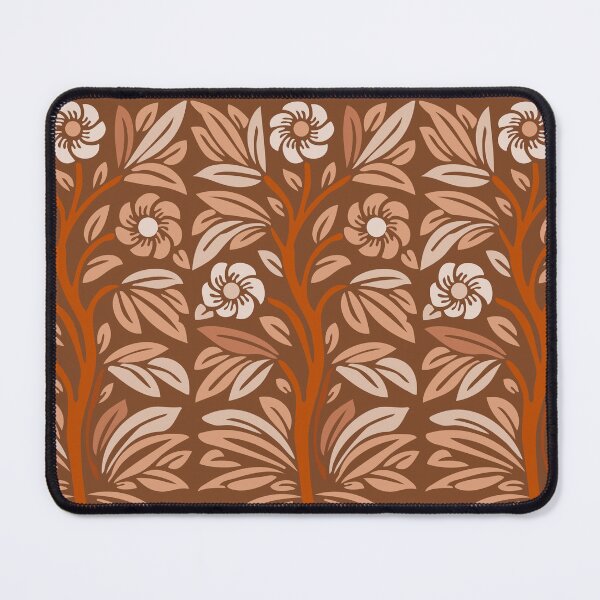 Item preview, Vintage Stencil Rosebush Flowering Tree Brown designed and sold by Anna Lemos.