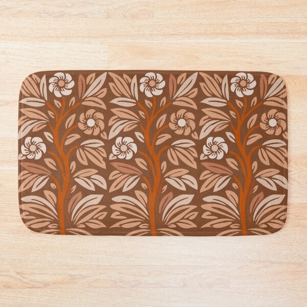 Item preview, Vintage Stencil Rosebush Flowering Tree Brown designed and sold by Anna Lemos.