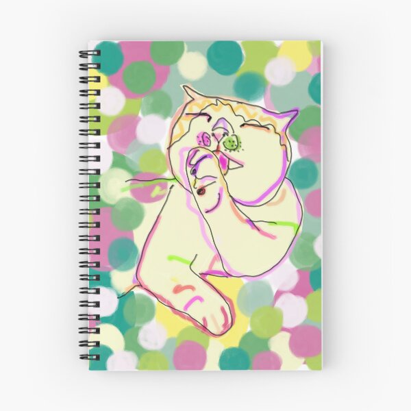 Item preview, colorful cat illustration  designed and sold by hui-wen kuo.