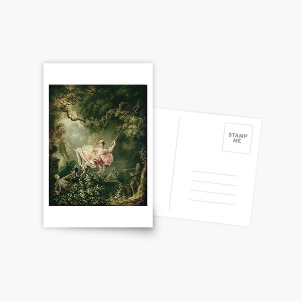 Jean-Honore Fragonard - The Swing, 18th Century Postcard
