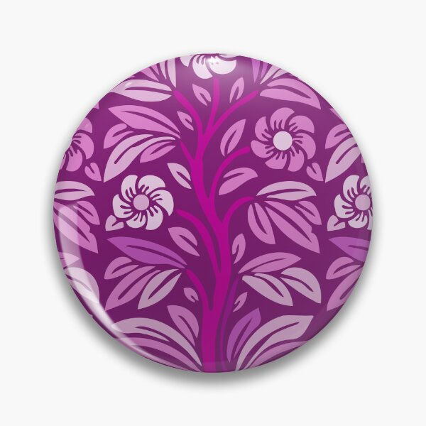Item preview, Vintage Stencil Rosebush Flowering Tree Magenta designed and sold by Anna Lemos.