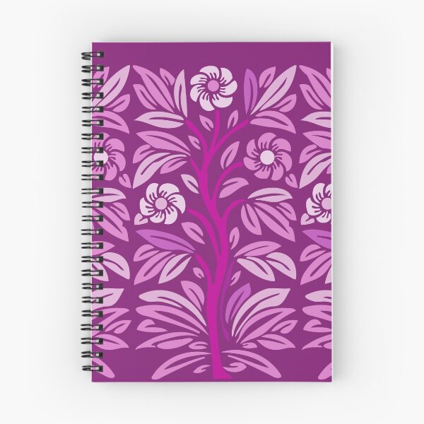 Item preview, Vintage Stencil Rosebush Flowering Tree Magenta designed and sold by Anna Lemos.