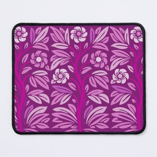 Item preview, Vintage Stencil Rosebush Flowering Tree Magenta designed and sold by Anna Lemos.