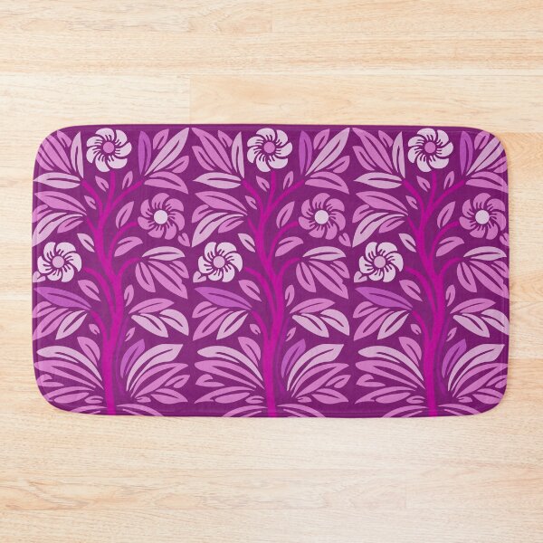 Item preview, Vintage Stencil Rosebush Flowering Tree Magenta designed and sold by Anna Lemos.
