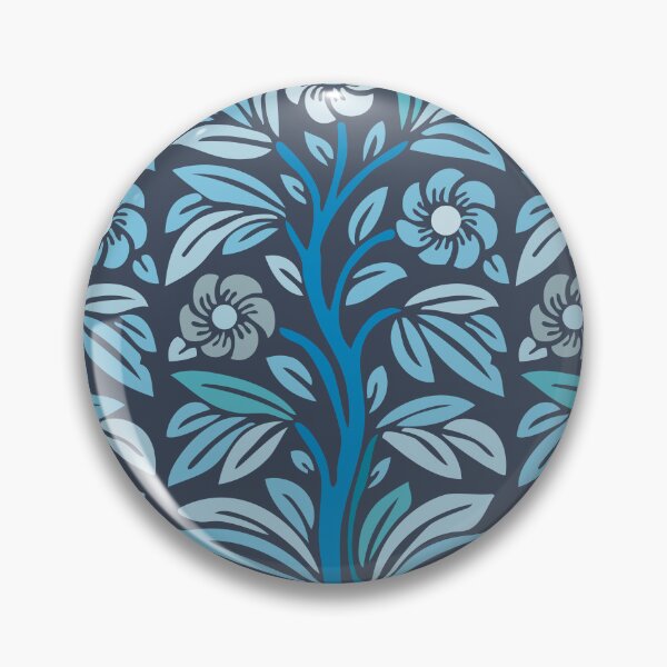 Item preview, Vintage Stencil Rosebush Flowering Tree Aqua designed and sold by Anna Lemos.