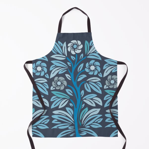 Item preview, Vintage Stencil Rosebush Flowering Tree Aqua designed and sold by Anna Lemos.