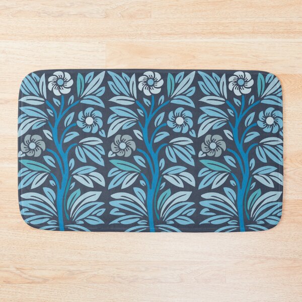 Item preview, Vintage Stencil Rosebush Flowering Tree Aqua designed and sold by Anna Lemos.