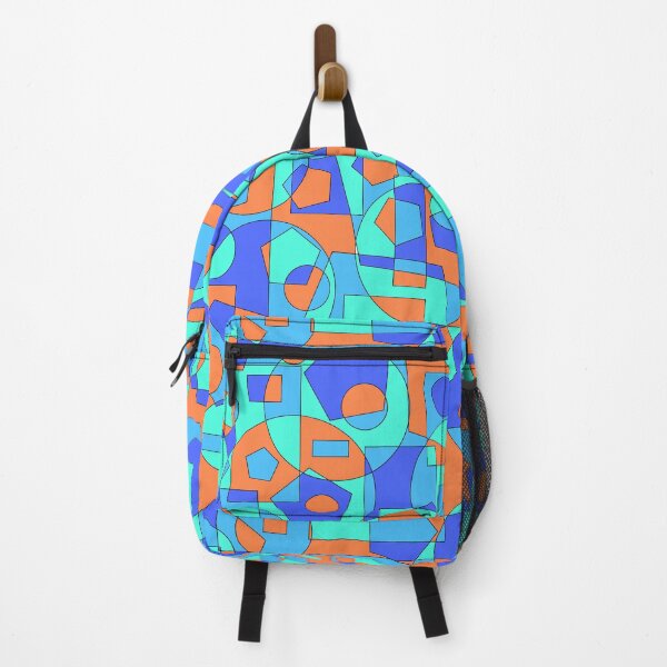 Item preview, Orange and blue geometric forms designed and sold by detalheseartes.