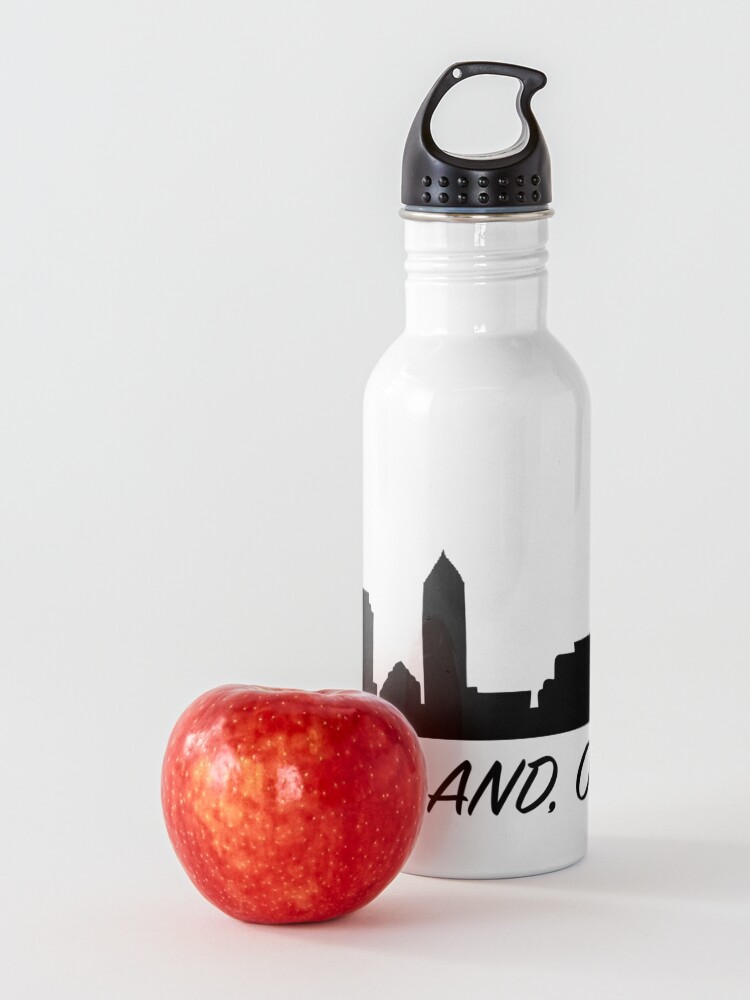 Alternate view of Cleveland Ohio Skyline City Water Bottle