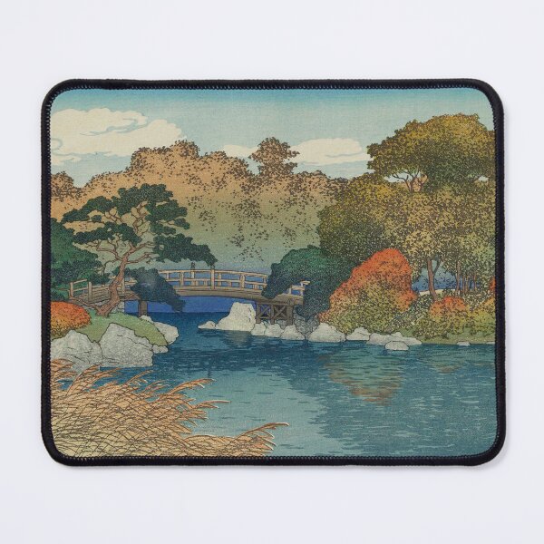 Item preview, Mitsubishi fukagawa bettei no zu, aki no niwa by Kawase Hasui - Vintage Art designed and sold by RickE.