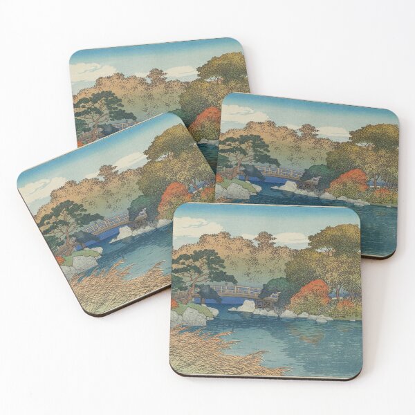 Item preview, Mitsubishi fukagawa bettei no zu, aki no niwa by Kawase Hasui - Vintage Art designed and sold by RickE.