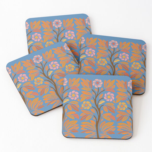 Item preview, Vintage Stencil Rosebush Flowering Tree Orange designed and sold by Anna Lemos.