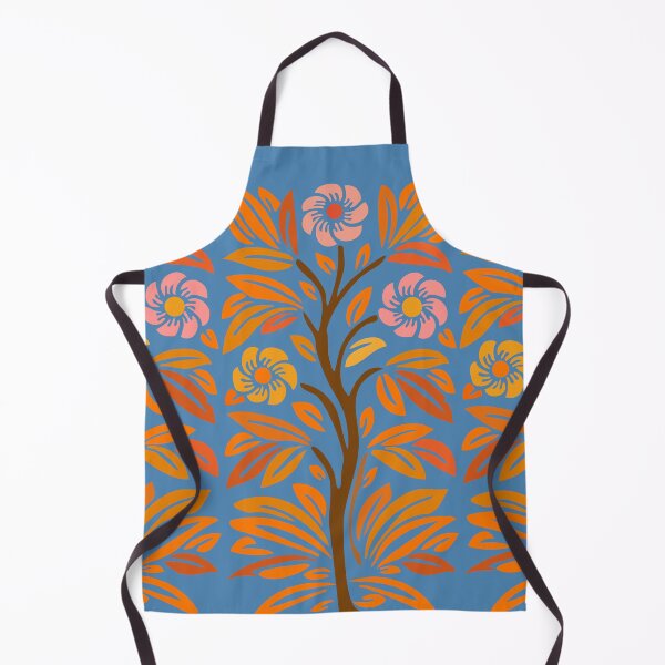 Item preview, Vintage Stencil Rosebush Flowering Tree Orange designed and sold by Anna Lemos.