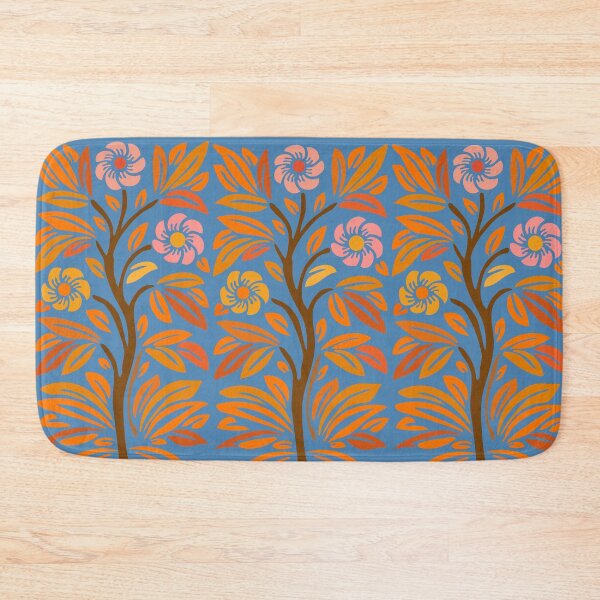 Item preview, Vintage Stencil Rosebush Flowering Tree Orange designed and sold by Anna Lemos.