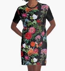 Botanical Pattern Graphic T-Shirt Dress