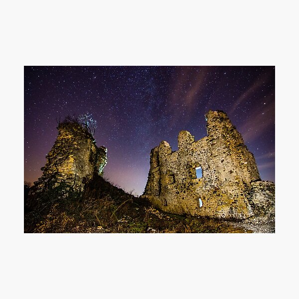 Old Castle And Stars Photographic Print