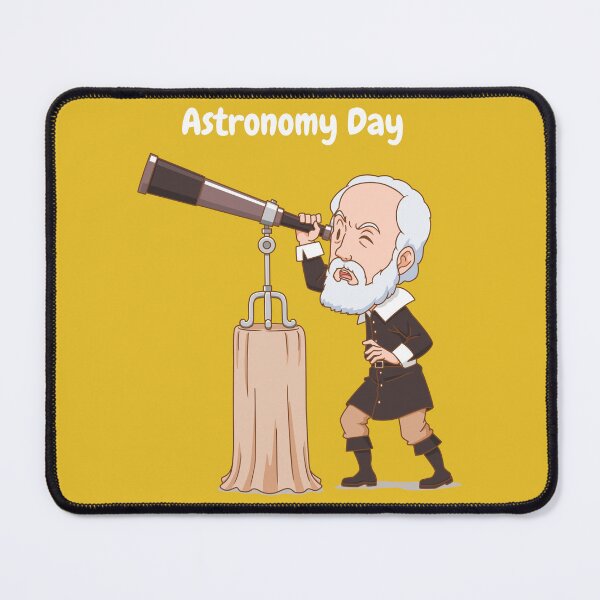 Item preview, Astronomy day, astronomer looks through a telescope and makes discoveries designed and sold by klimov0101.
