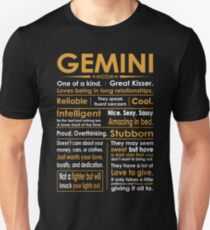 Funny Gemini Zodiac Sign Shirt Unisex T-Shirt