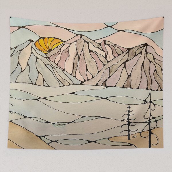 Item preview, Neurographic Mountainscape designed and sold by WallaceColor.