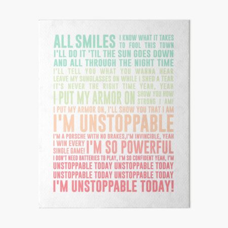 UNSTOPPABLE - SIA - music lyrics Pullover Hoodie for Sale by Ardalan  Saboori