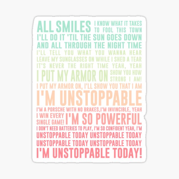 Sia - Unstoppable (Lyrics) 