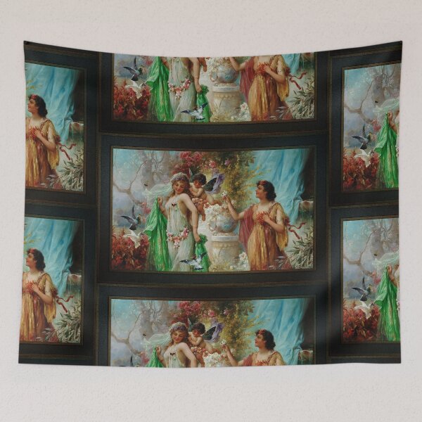Item preview, A Classical Idyll by Hans Zatzka Remastered Xzendor7 Classical Art Old Masters Reproductions designed and sold by Xzendor7 Digital Art Creations.