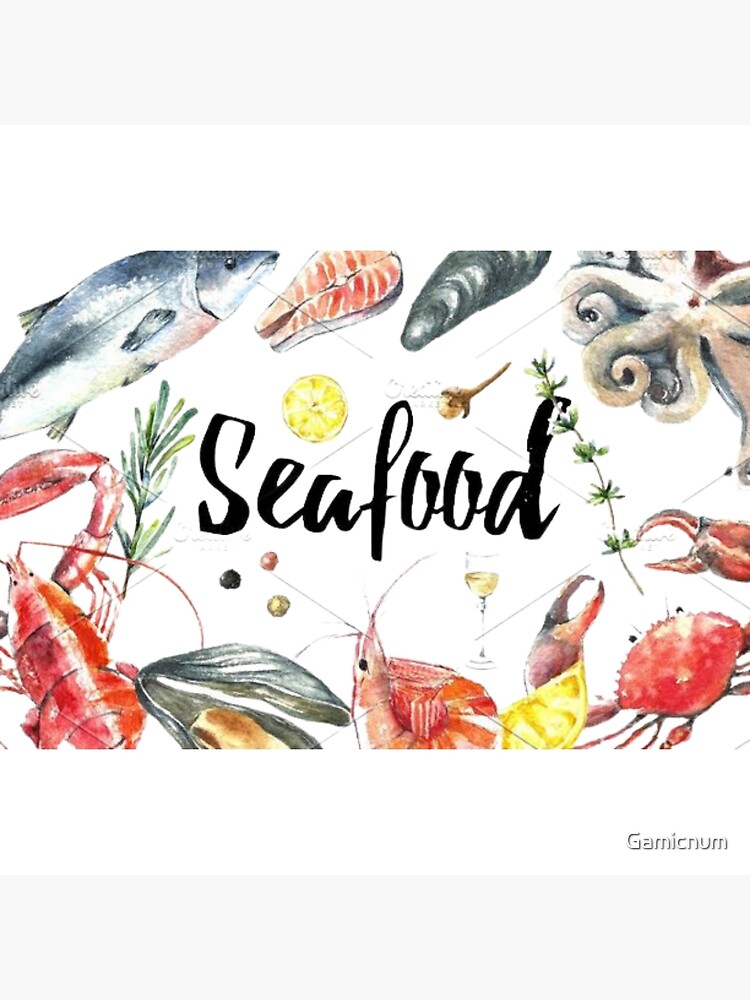 Discover SeaFood lover, , Cute Crab, Seafood, Shellfish Premium Matte Vertical Poster