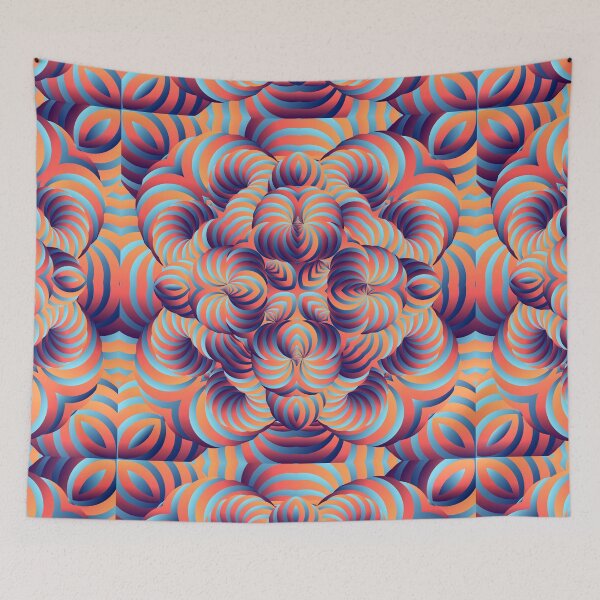 Item preview, Blue and Purple Trippy Abstract Psychedelic 3D Effect Fractal 06 designed and sold by Andrei Verner.