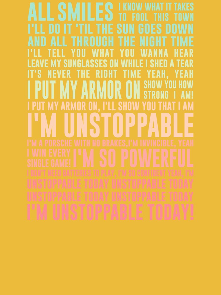 UNSTOPPABLE - SIA - music lyrics Pullover Hoodie for Sale by Ardalan  Saboori