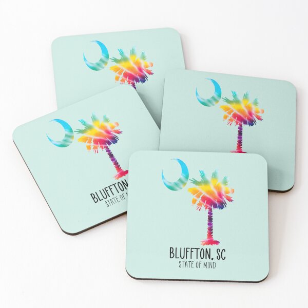 Item preview, Bluffton South Carolina Souvenir Gifts Palm and Moon Tie Dye designed and sold by bySoutherngal.