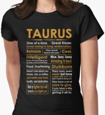 Funny Taurus Zodiac Sign Shirt Women's Fitted T-Shirt