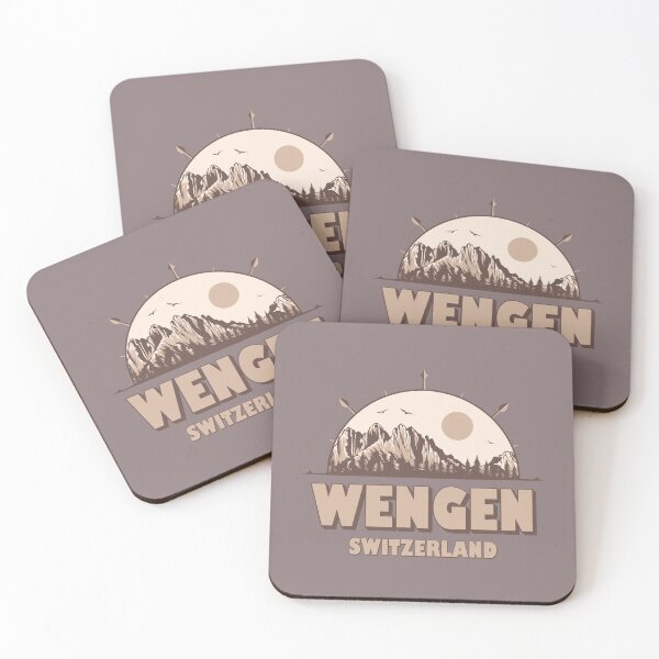 Item preview, Wengen Switzerland Swiss Alps Vintage Hiking Design designed and sold by CynthiaGraphics.