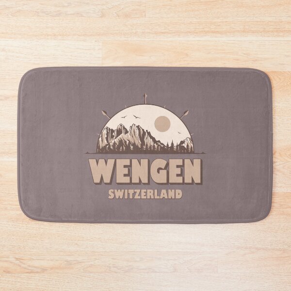 Item preview, Wengen Switzerland Swiss Alps Vintage Hiking Design designed and sold by CynthiaGraphics.
