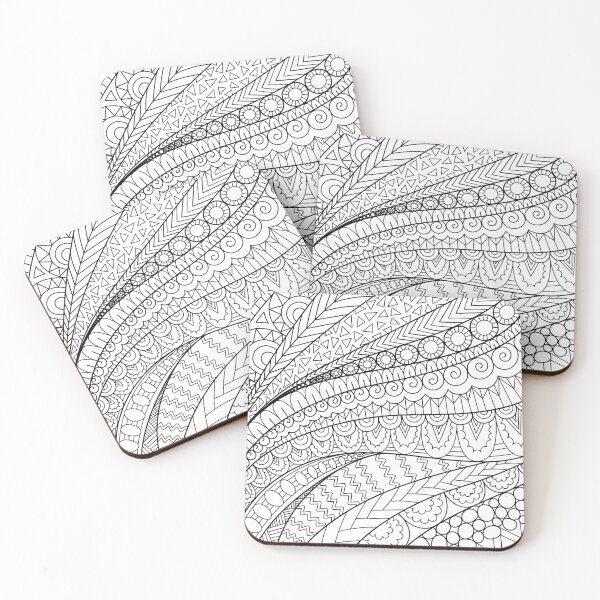 Item preview, Abtract lines black and white designed and sold by edleon.