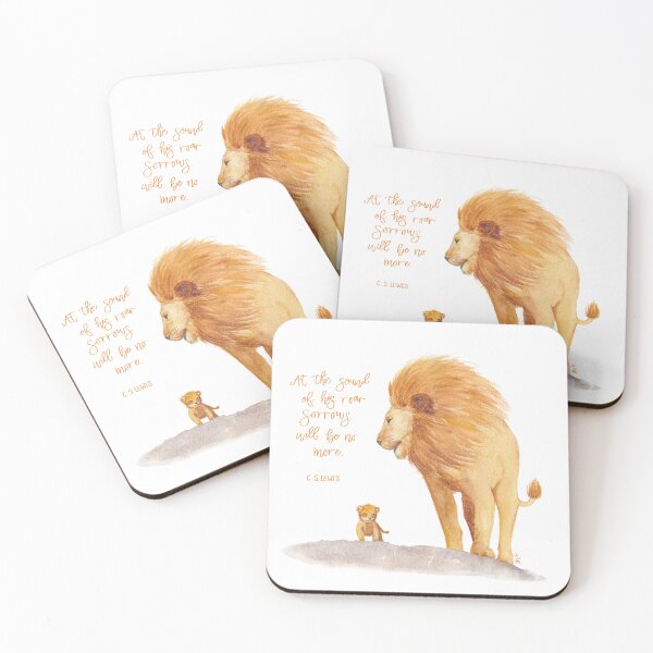 Item preview, Aslan Narnia Watercolor Lions designed and sold by Jasanna Czellar.