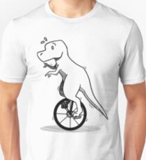 Unicycle Dino Unisex T-Shirt