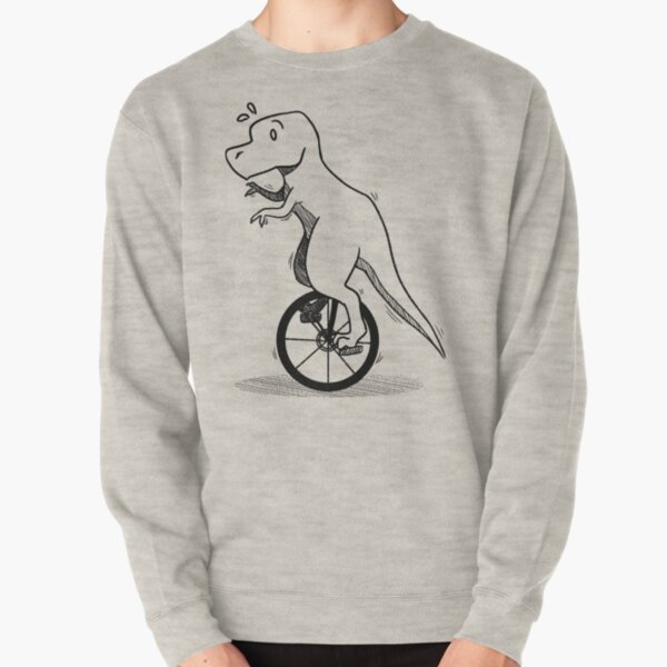 Unicycle Dino Pullover Sweatshirt