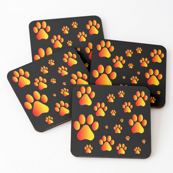 Item preview, Warm Red Yellow Pawprint Pattern  designed and sold by Deborah Camp.