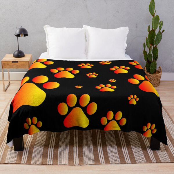 Item preview, Warm Red Yellow Pawprint Pattern designed and sold by Deborah Camp.