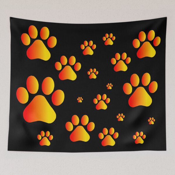 Item preview, Warm Red Yellow Pawprint Pattern  designed and sold by Deborah Camp.