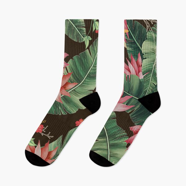 Item preview, Tropical Jungle Leaves and Plants in Colorful Pattern designed and sold by Olverh Design Studio.