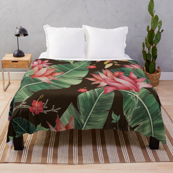 Item preview, Tropical Jungle Leaves and Plants in Colorful Pattern designed and sold by Olverh Design Studio.