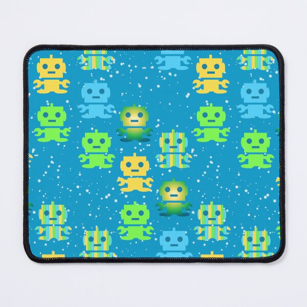 Item preview, Kids Robots Blue - Green - Yellow designed and sold by Pink Pineapple Works.