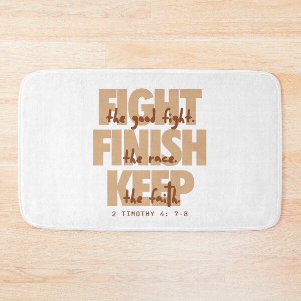 Item preview, Fight the good fight (cinnamon). 2 Timothy 4:7-8 designed and sold by Cane & Abel Creations ..