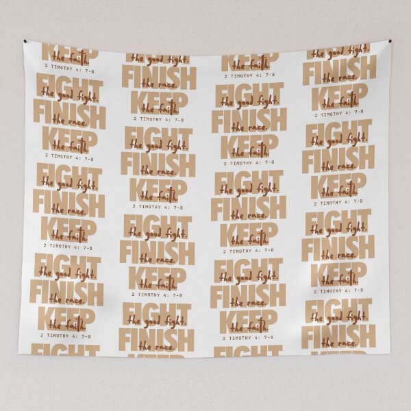 Item preview, Fight the good fight (cinnamon). 2 Timothy 4:7-8 designed and sold by Cane & Abel Creations ..