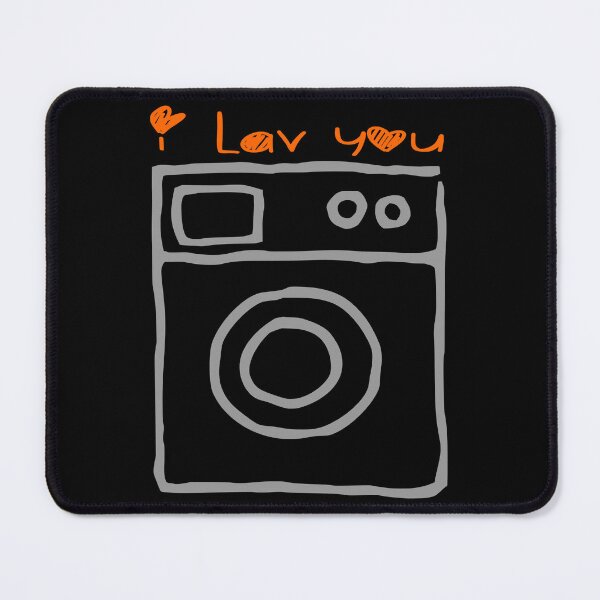 Item preview, The illustration shows the phrase I lav youup the drawing of a washing machine designed and sold by Goliardika-Shop.