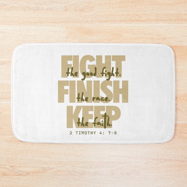 Item preview, Fight the good fight (avocado). Timothy 4:7-8 designed and sold by Cane & Abel Creations ..