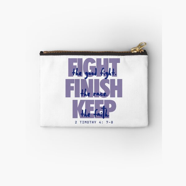 Item preview, Fight the good fight (blueberry). 2 Timothy 4:7-8 designed and sold by Cane & Abel Creations ..